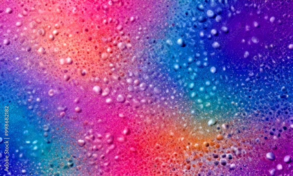 A close-up view textured surface with water droplets scattered across it, creating a gradient effect with pastel colors A close-up view textured surface with water droplets scattered across it, creating a gradient effect with pastel colors
