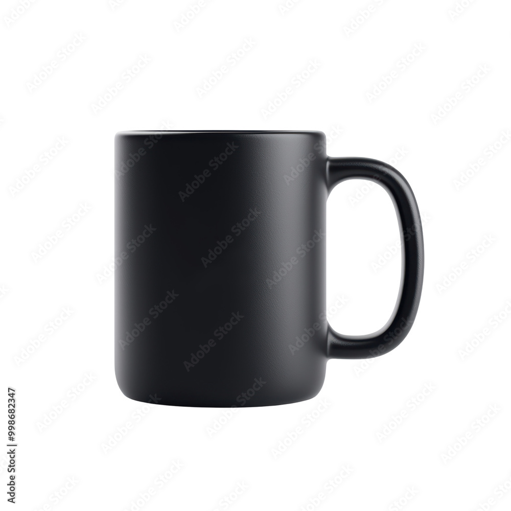 Minimalist black coffee mug with smooth finish Minimalist black coffee mug with smooth finish