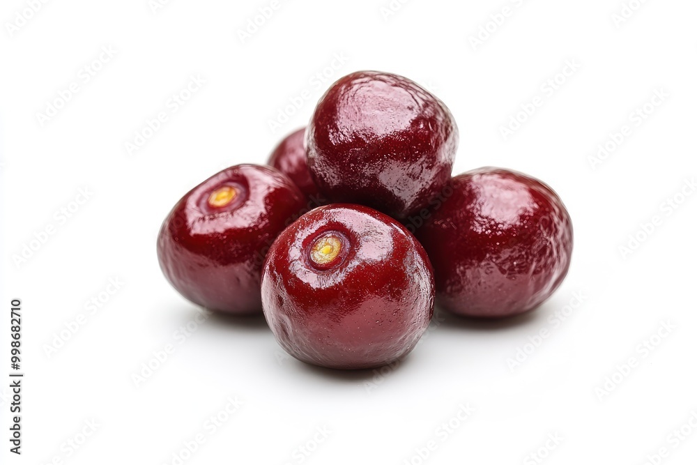 jujube or chinese date on white background - generative ai jujube or chinese date on white background - generative ai