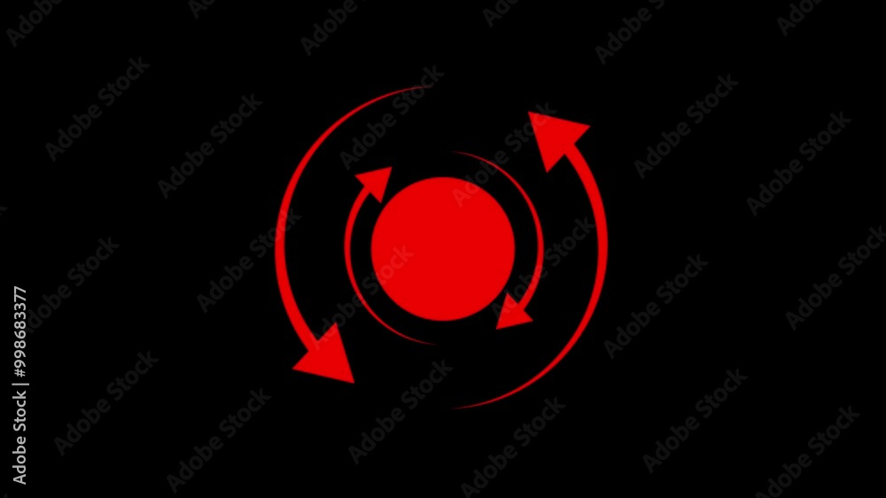 circle arrow icon refresh and reload animated. Circle Animated Hand Drawn Arrow. 4K video