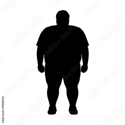 Large Male Figure Silhouette Vector Illustration Transparent Background