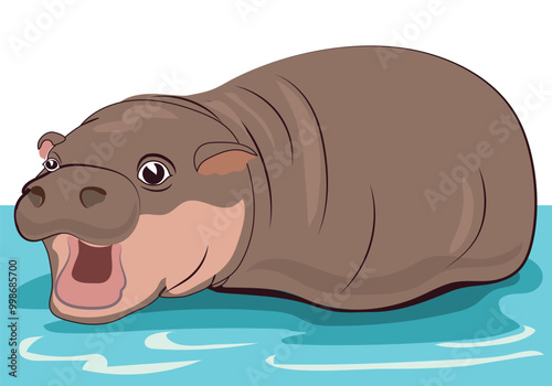 Pygmy Hippopotamus, Moo Deng. female