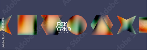 Fluid color geometric shapes abstract background. Vector Illustration For Wallpaper, Banner, Background, Card, Book Illustration, landing page