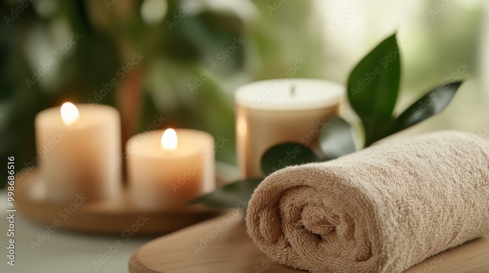 Serene spa aesthetic: relaxing candlelit setup for tranquil moments Serene spa aesthetic: relaxing candlelit setup for tranquil moments