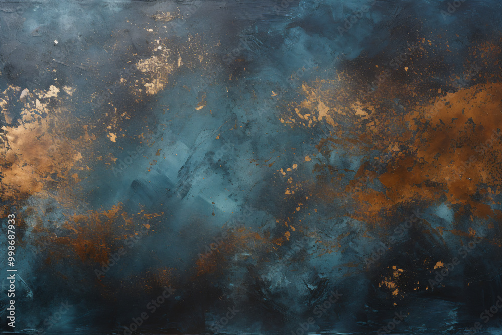 Dark textured food background with hints of teal and gold, perfect for creating a moody and atmospheric setting for culinary photography