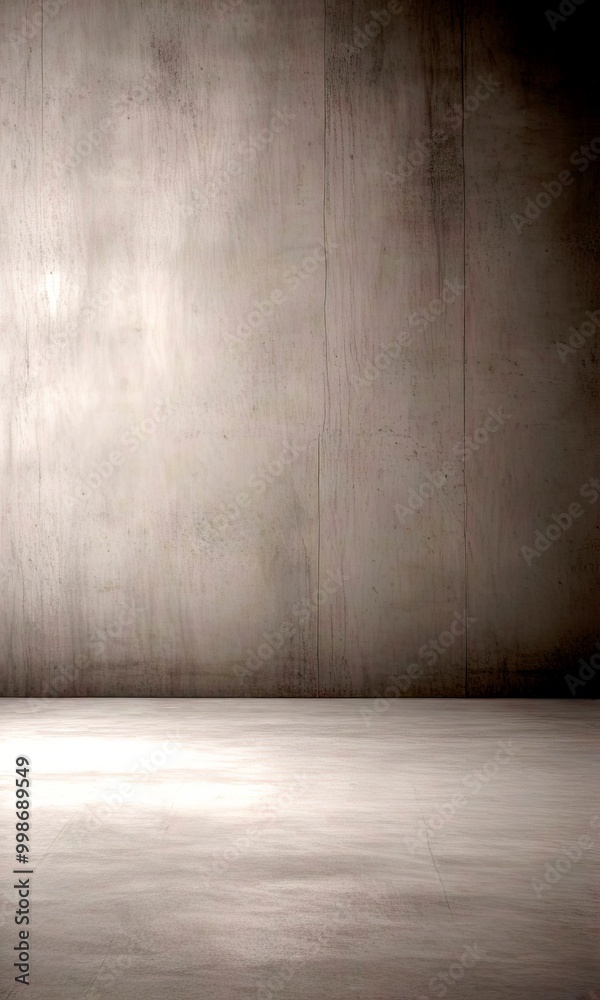 A simple, minimalist concrete wall with a flat, empty floor in the foreground A simple, minimalist concrete wall with a flat, empty floor in the foreground