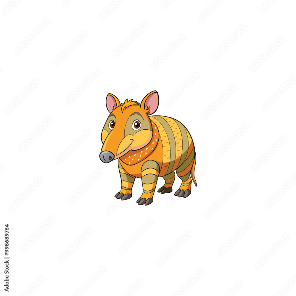 Vector illustration of Cute armadillo cartoon Vector illustration of Cute armadillo cartoon