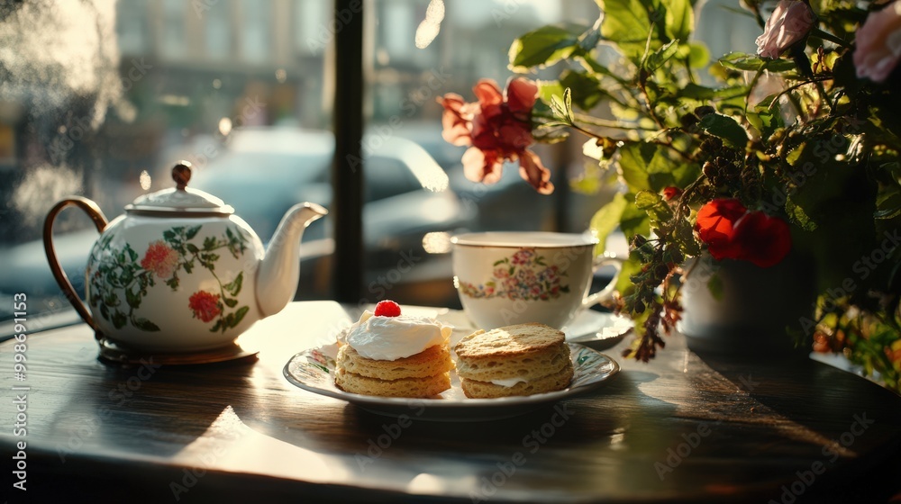 Afternoon tea in london: classic british tradition for posters and prints Afternoon tea in london: classic british tradition for posters and prints