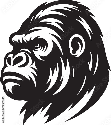 Wallpaper Mural gorilla vector design with white Torontodigital.ca