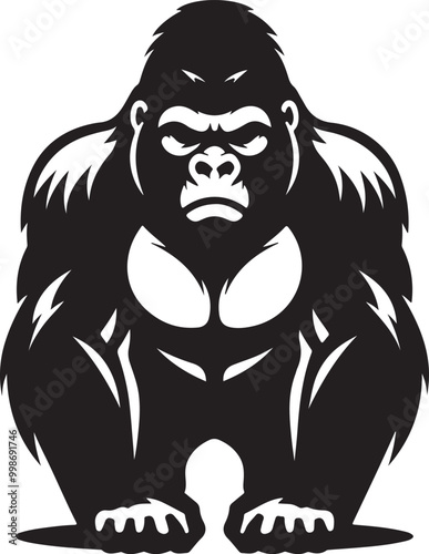 Wallpaper Mural gorilla silhouette design Torontodigital.ca