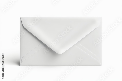 an envelope with a white envelope inside on a white background