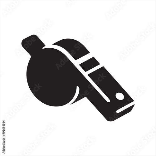  whistle silhouette on white background images