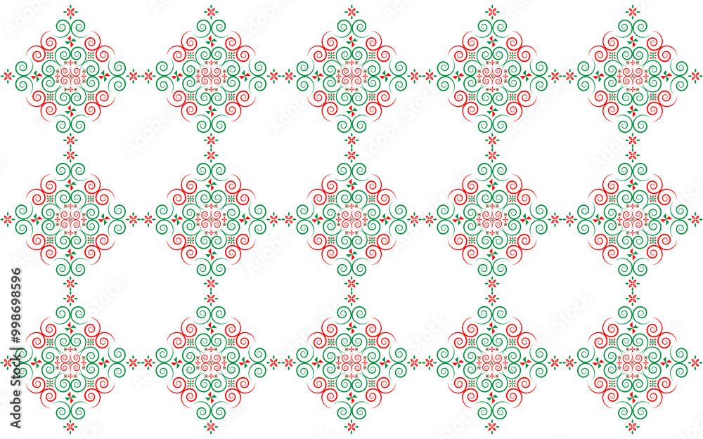 Hmong ethnic fabric patterns are spiral lines connected in shapes and flowers, which combine traditional and modern designs, used in clothing design. Hmong ethnic fabric patterns are spiral lines connected in shapes and flowers, which combine traditional and modern designs, used in clothing design.