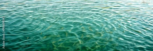 a close-up view of rippling water, with the surface appearing as a light blue-green color