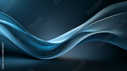 Abstract background design with glowing blue stars and light waves, perfect for futuristic wallpaper or space-themed illustration 