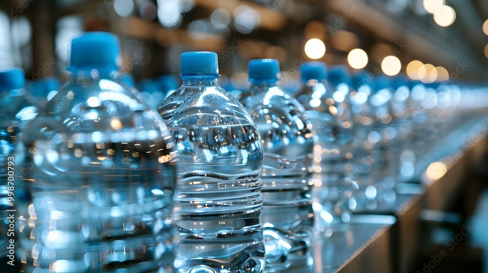 Transparent Plastic Water Bottles Showcasing Sustainable Production Processes for Efficient Resource Management Transparent Plastic Water Bottles Showcasing Sustainable Production Processes for Efficient Resource Management