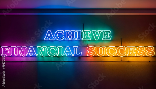 Achieve financial success Word