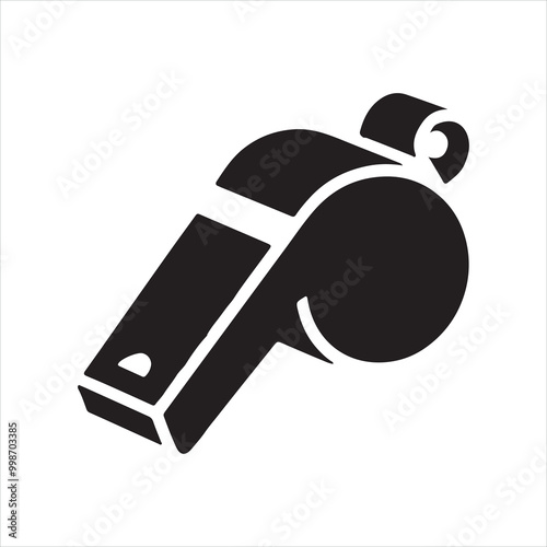  whistle silhouette on white background images