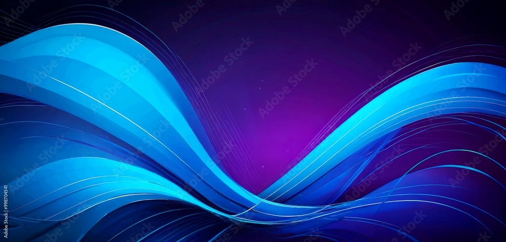 a striking abstract composition of curved lines in shades of blue and purple, creating a sense of movement and dynamism a striking abstract composition of curved lines in shades of blue and purple, creating a sense of movement and dynamism