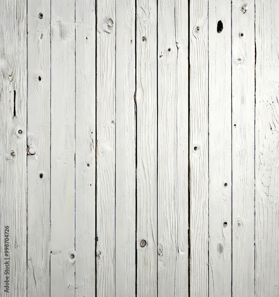 A white wooden panel with visible knots and cracks, arranged in a vertical pattern A white wooden panel with visible knots and cracks, arranged in a vertical pattern