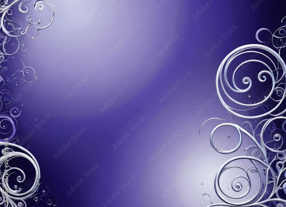 a purple background with a repeating pattern of white swirls and curves, creating a sense of movement and dynamism