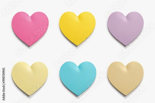 a close up of a group of hearts on a white background
