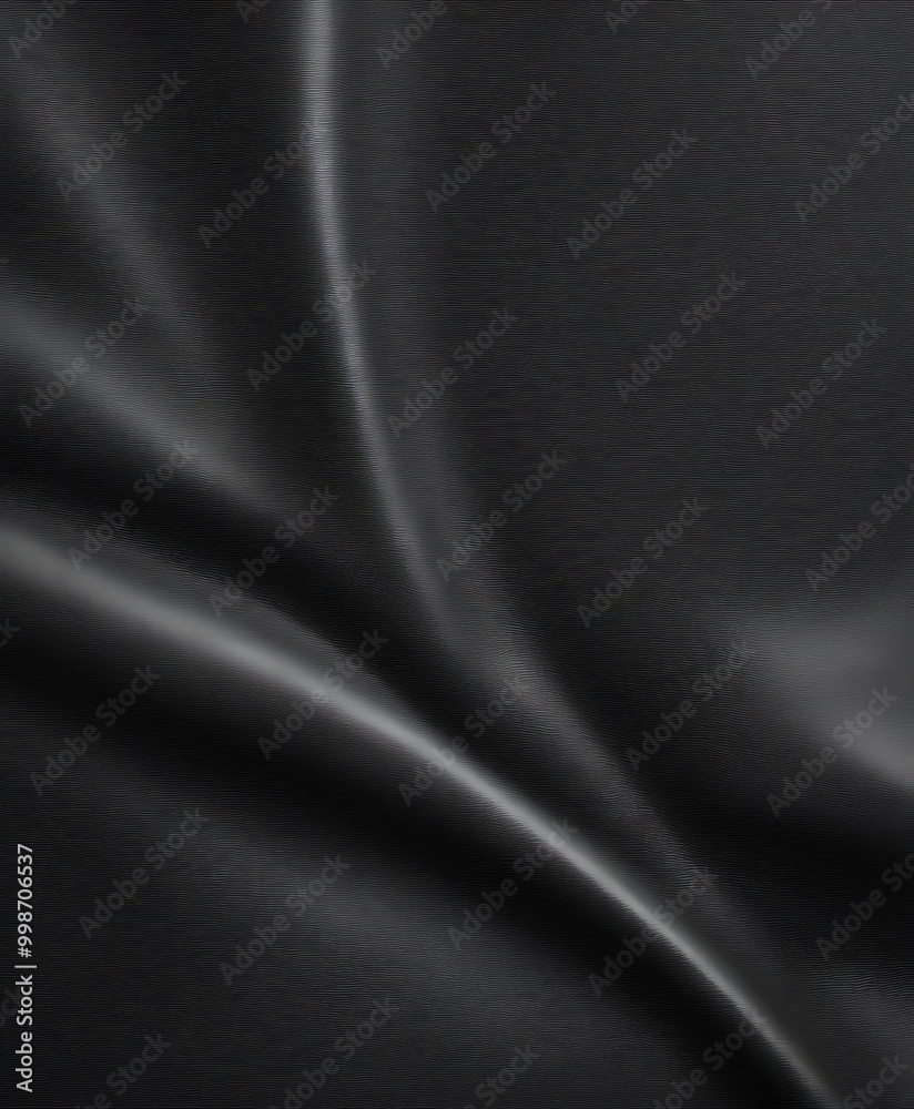 a close-up view black fabric surface with a subtle, flowing texture The fabric appears to be made shiny, silky material, and taken from a slightly a close-up view black fabric surface with a subtle, flowing texture The fabric appears to be made shiny, silky material, and taken from a slightly