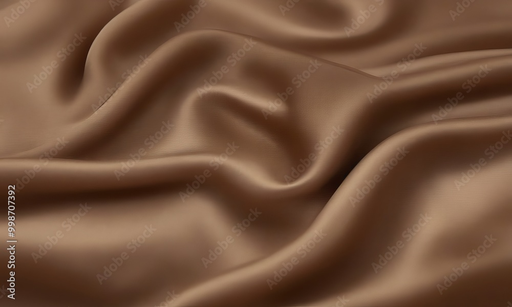 a close-up view of a smooth, shiny brown fabric, possibly silk, with a slightly crumpled texture. a close-up view of a smooth, shiny brown fabric, possibly silk, with a slightly crumpled texture.