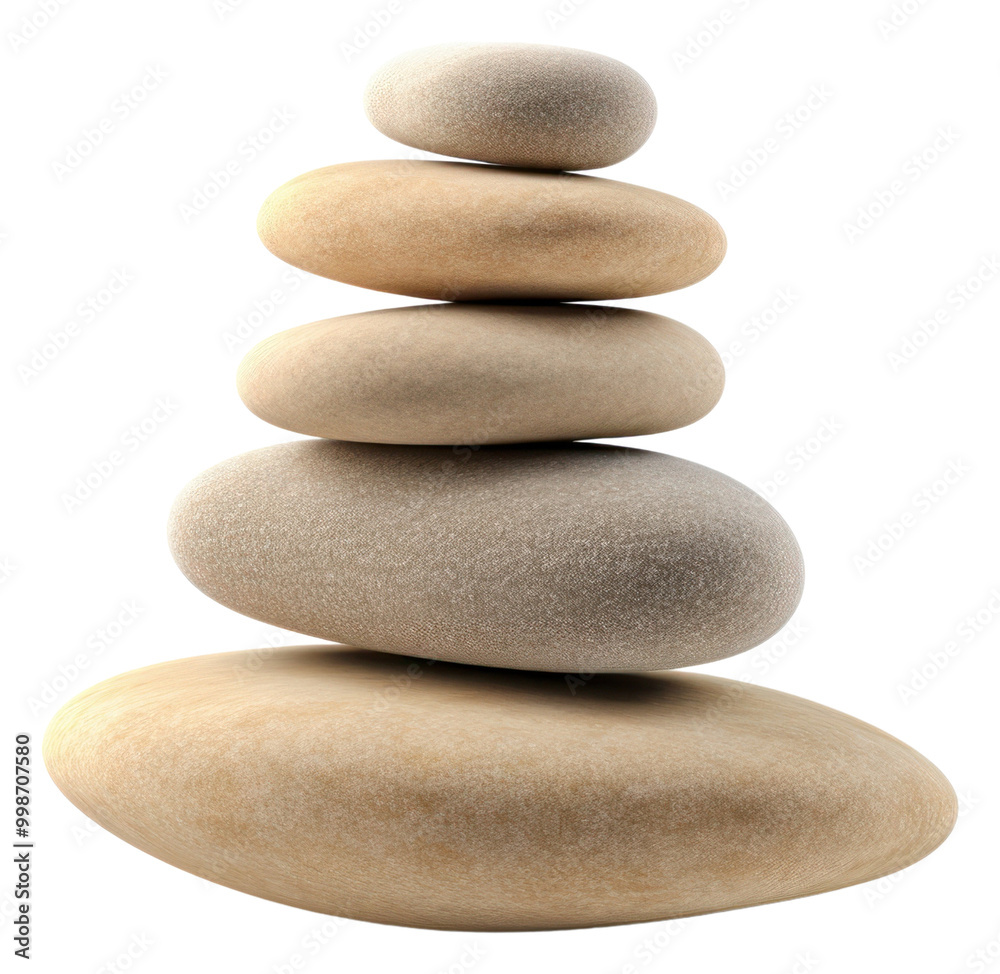 Fototapeta premium PNG Pebble stone white background simplicity.