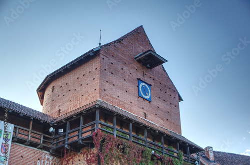 Turaida castle Main tower clock photo