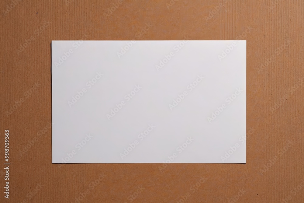 arafed white paper on a brown cardboard background with a white square arafed white paper on a brown cardboard background with a white square