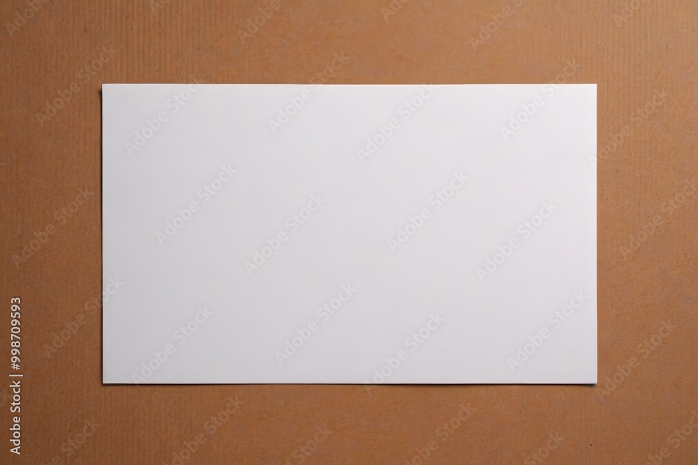 there is a white square paper on a brown surface there is a white square paper on a brown surface