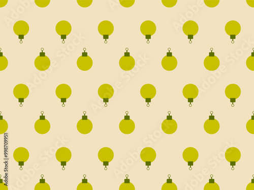 Seamless pattern made of Christmas decoration balls. Holidays. Culture. Vector illustration.