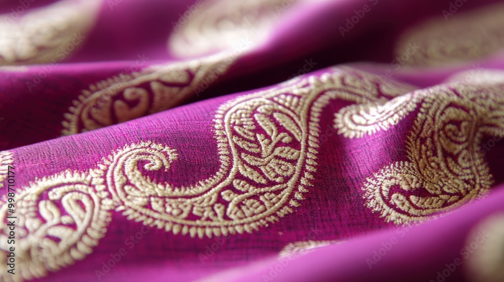 Obraz premium Paisley motif in traditional indian block print for spring décor and fashion