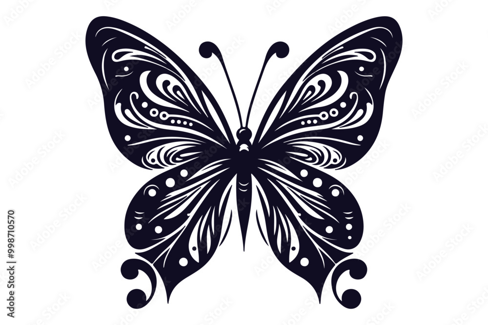 Butterfly silhouette vector illustrations Butterfly silhouette vector illustrations