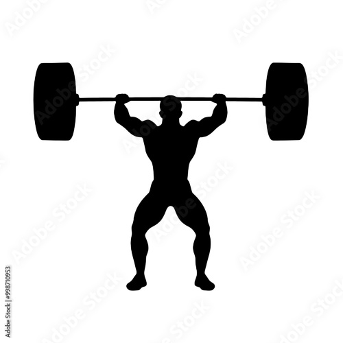 Weight lifting icon vector sign symbol for design on white background