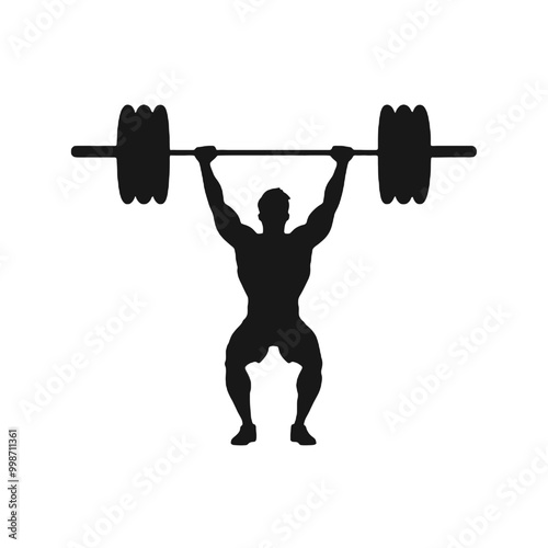 Weight lifting icon vector sign symbol for design on white background