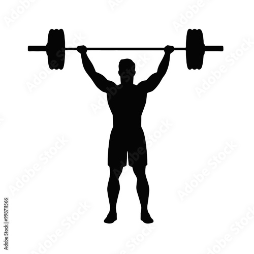 Weight lifting icon vector sign symbol for design on white background