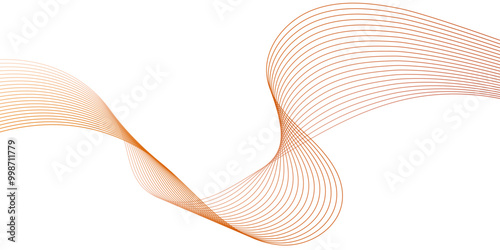 Abstract colorful wave element for design. Digital frequency track equalizer. Stylized line art background.
