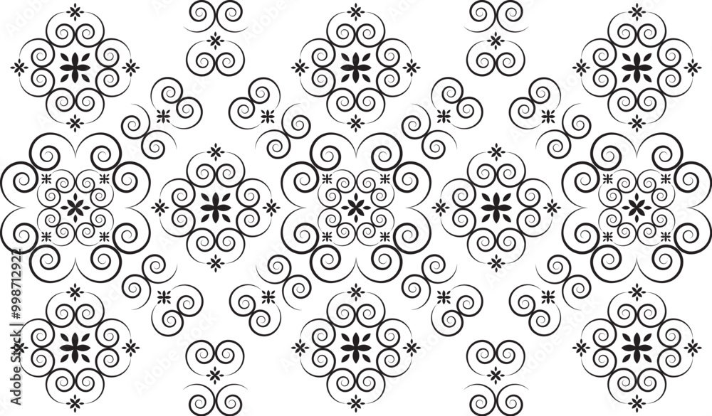Hmong ethnic fabric patterns are spiral lines connected in shapes and flowers, which combine traditional and modern designs, used in clothing design. Hmong ethnic fabric patterns are spiral lines connected in shapes and flowers, which combine traditional and modern designs, used in clothing design.