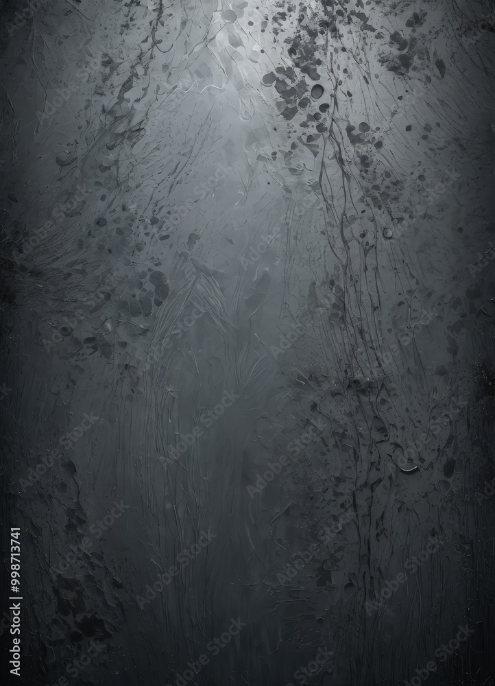 a textured, dark gray surface with a pattern of small circular holes and lines, creating a sense of depth and movement