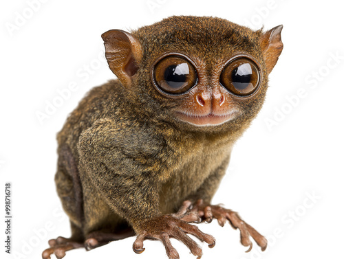 a small brown animal with large eyes photo