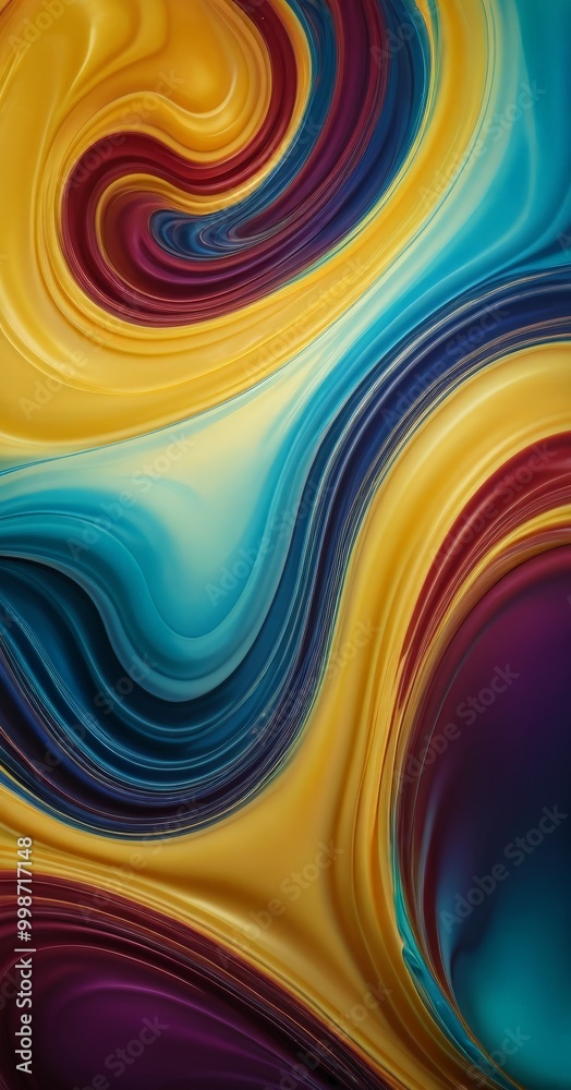 Fototapeta premium a vibrant abstract pattern composed of swirling, multicolored lines and curves, creating a dynamic and visually striking composition