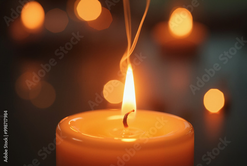 Mesmerizing Candle Flame Overlay: Versatile Stock Image for Wellness, Relaxation, and Intimate Setting Designs