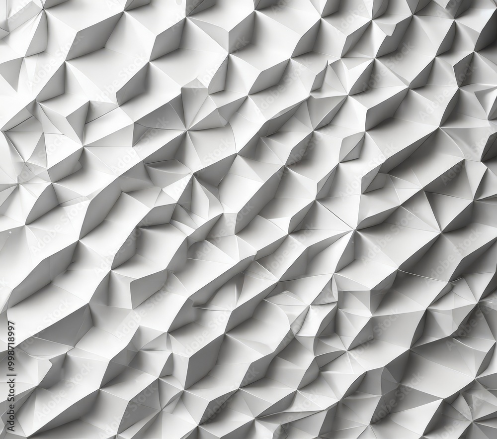 a close-up view white, geometric pattern composed of numerous triangular shapes arranged in a repeating pattern The pattern has a textured, criss-crossed a close-up view white, geometric pattern composed of numerous triangular shapes arranged in a repeating pattern The pattern has a textured, criss-crossed