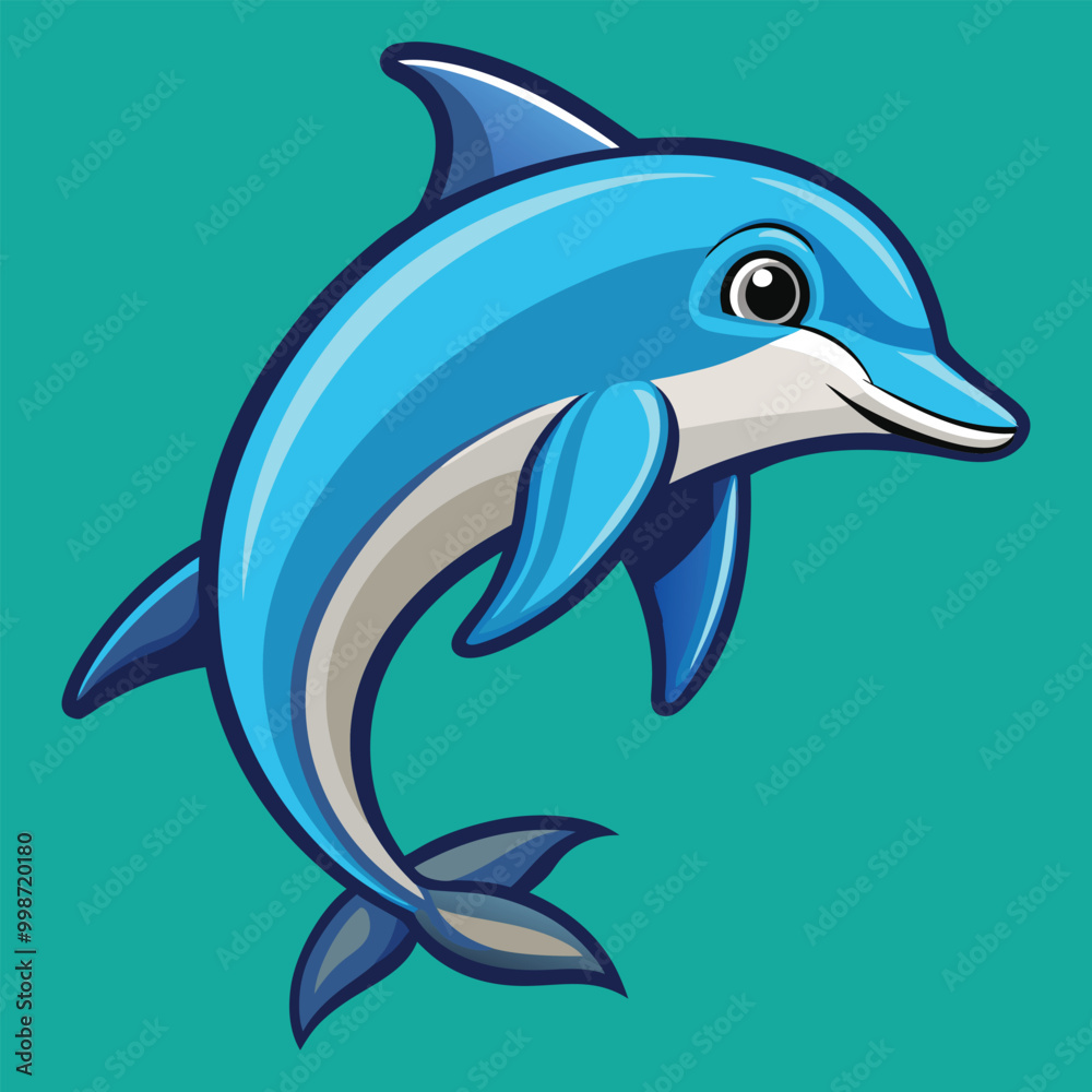 Dolphin vector image illustration and artwork