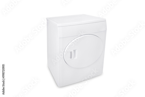 Clothes dryer, tumble dryer on a white isolated background