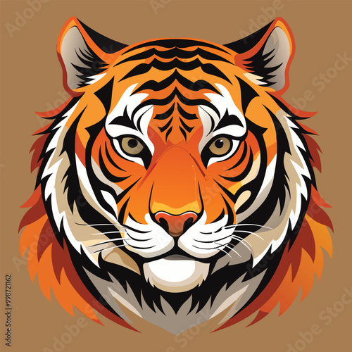 Tiger vector image illustration and artwork