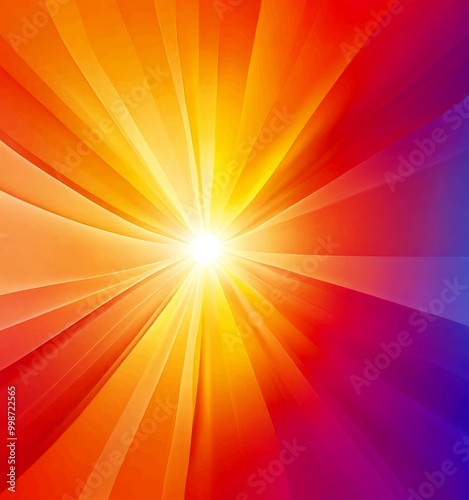 a vibrant abstract background with a radiant sunburst pattern, radiating warm hues of orange, yellow, and red The sunburst is centrally positioned, creating a sense of depth photo