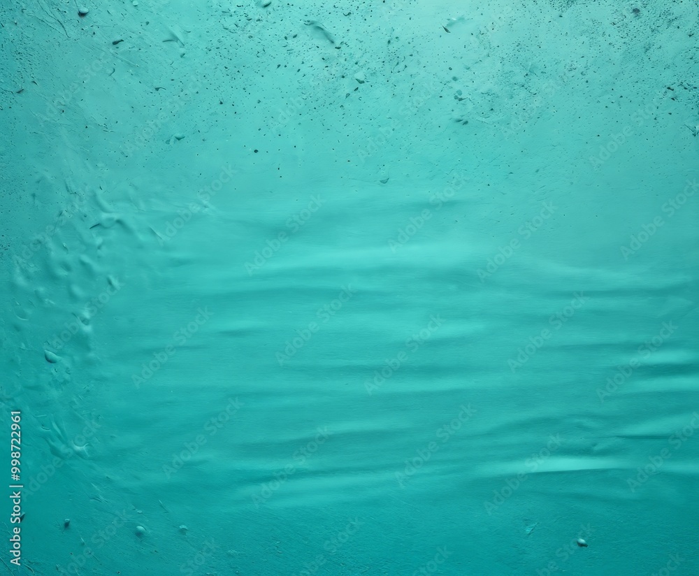 a close-up view textured surface with a vibrant turquoise color, featuring small, irregularly shaped specks or specks of color scattered throughout the frame
